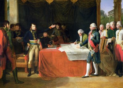 Préliminaires de la paix signés à Leoben, 17 avril 1797 - Guillaume Guillon Lethière